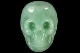 Realistic, Polished Green Aventurine Skull #116806-1